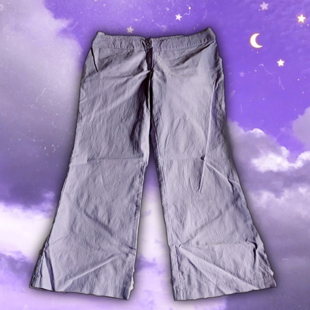 Y2k Lilac Stretchy Capri Dress Pants
